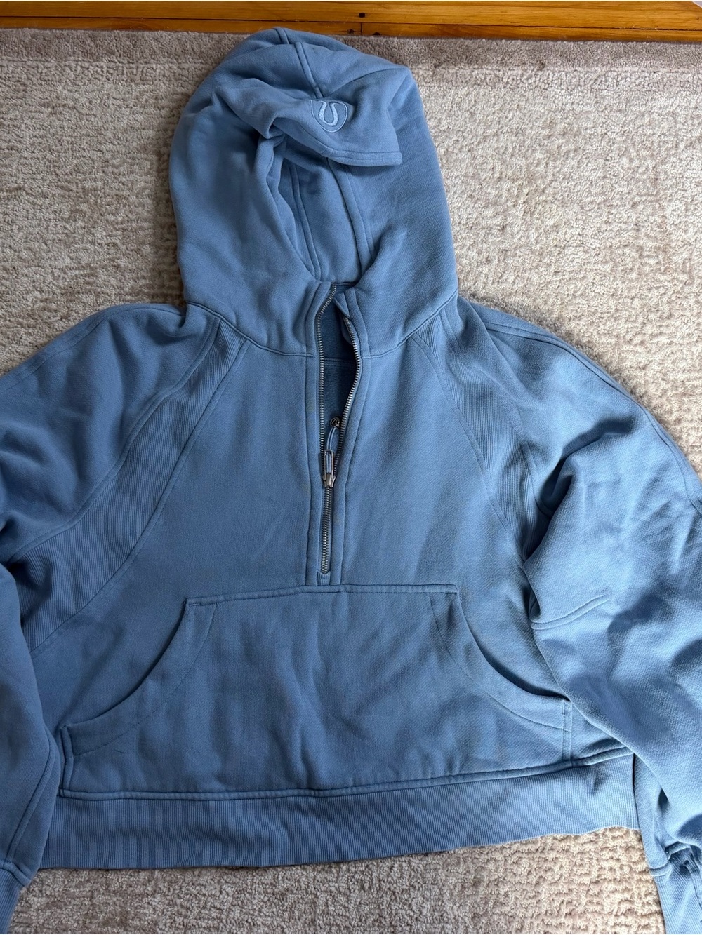 Women’s Lululemon Zip Hooded Pullover Sweatshirt - Dusty Blue